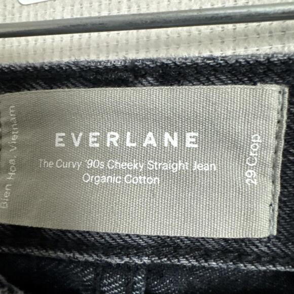Everlane Women's Size 29 Crop Organic Cotton Curvy 90’s Cheeky Straight Jean - Picture 7 of 12